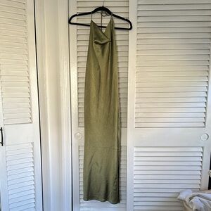 Princess Polly Sage Backless Dress